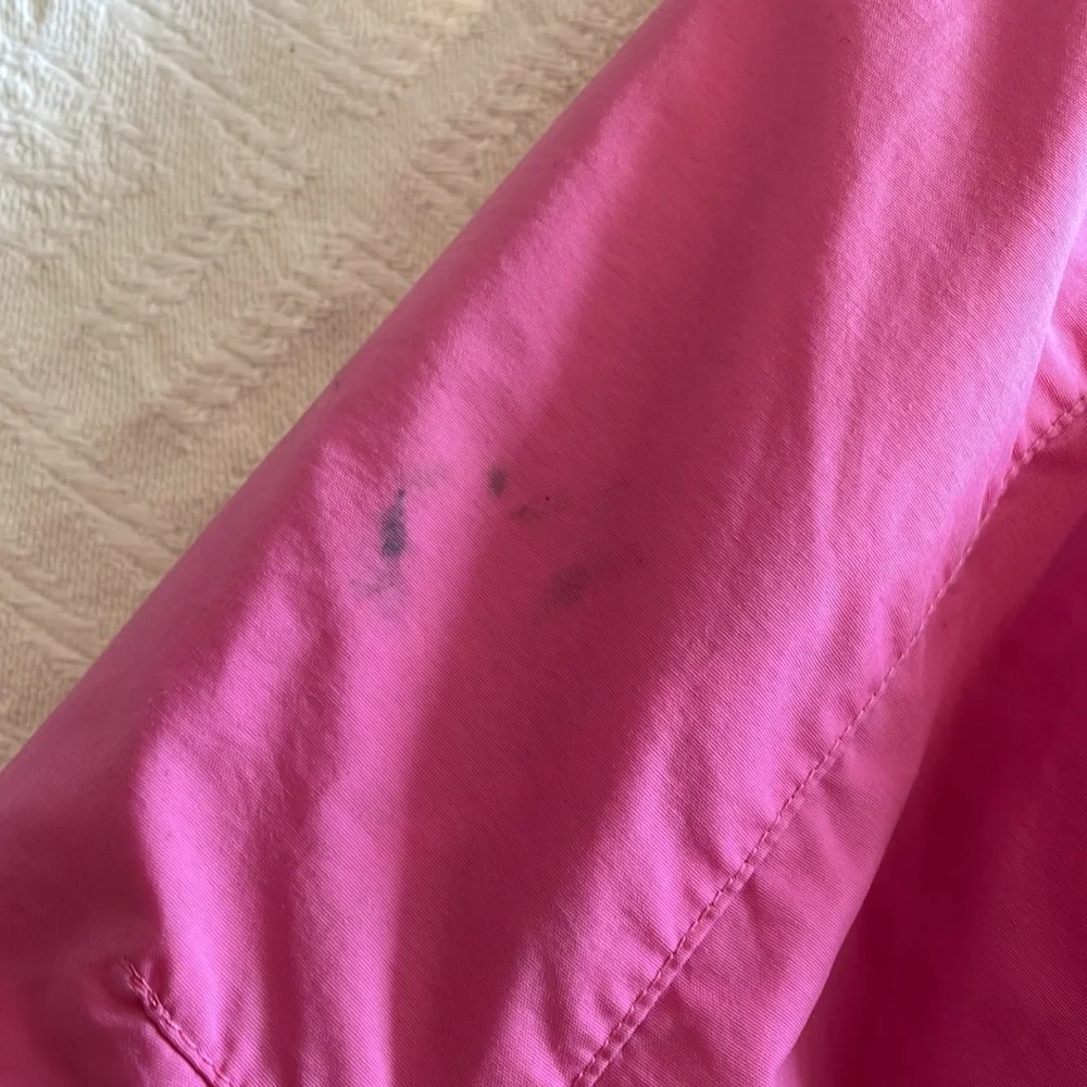 Lands End girls pink coat zipper. Parka. Large 14 - Picture 9 of 15